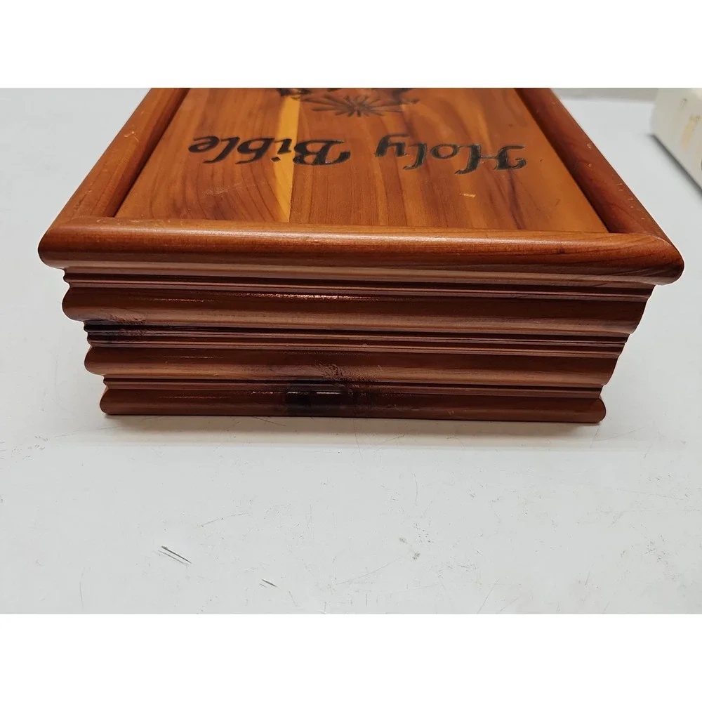 Holy Bible Black Heritage Edition, King James Version, Used, 1976 W/ Cedar Box